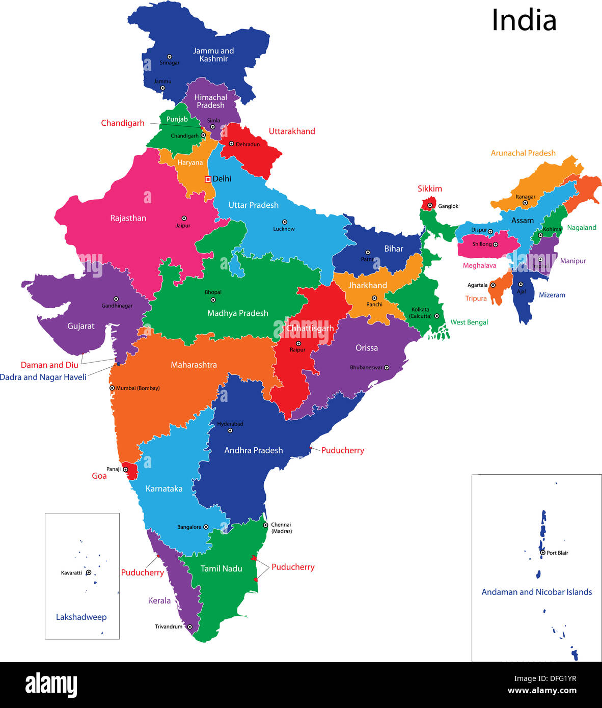 India map Stock Photo