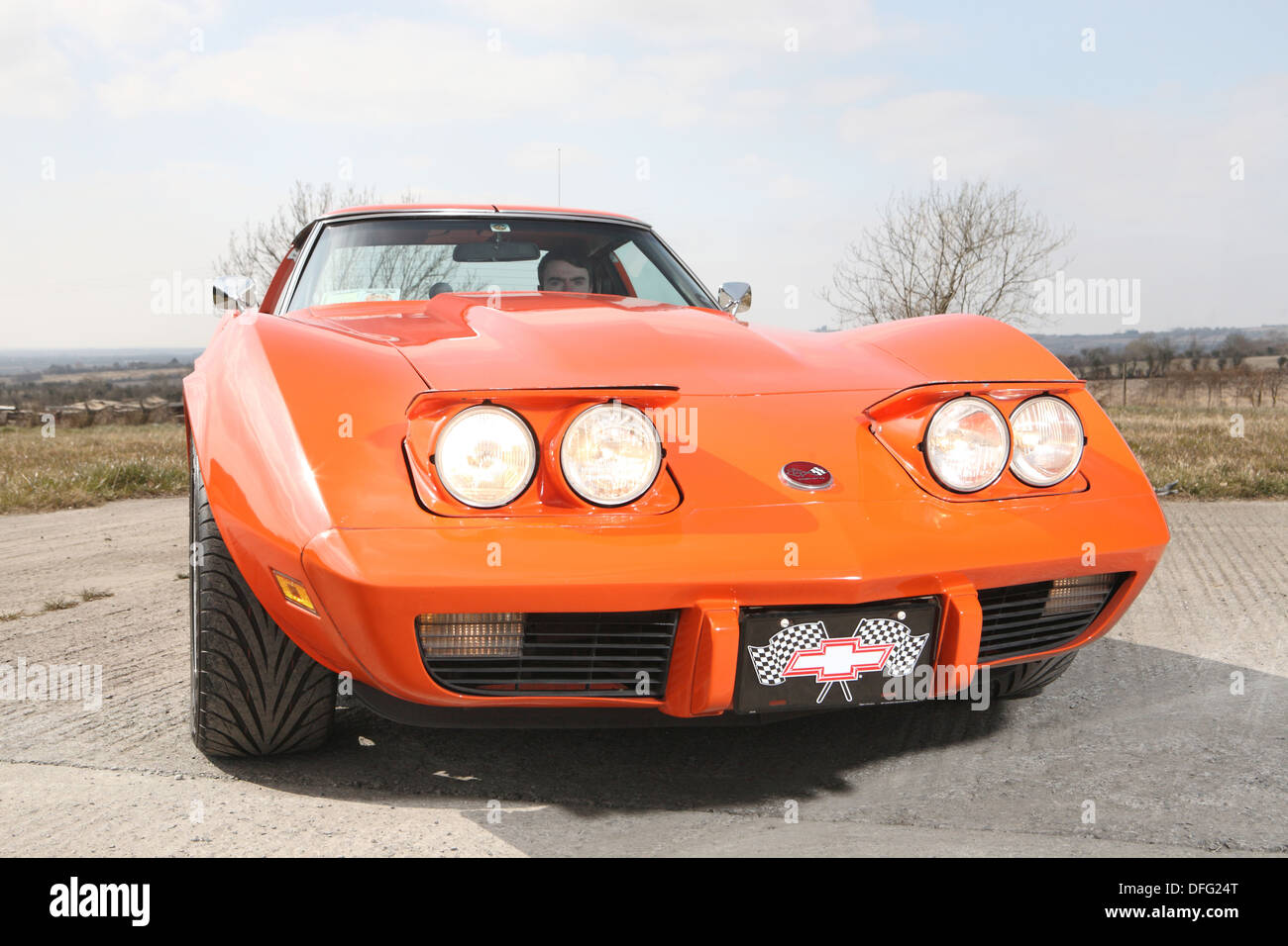 Corvette coupe sports car Stock Photo