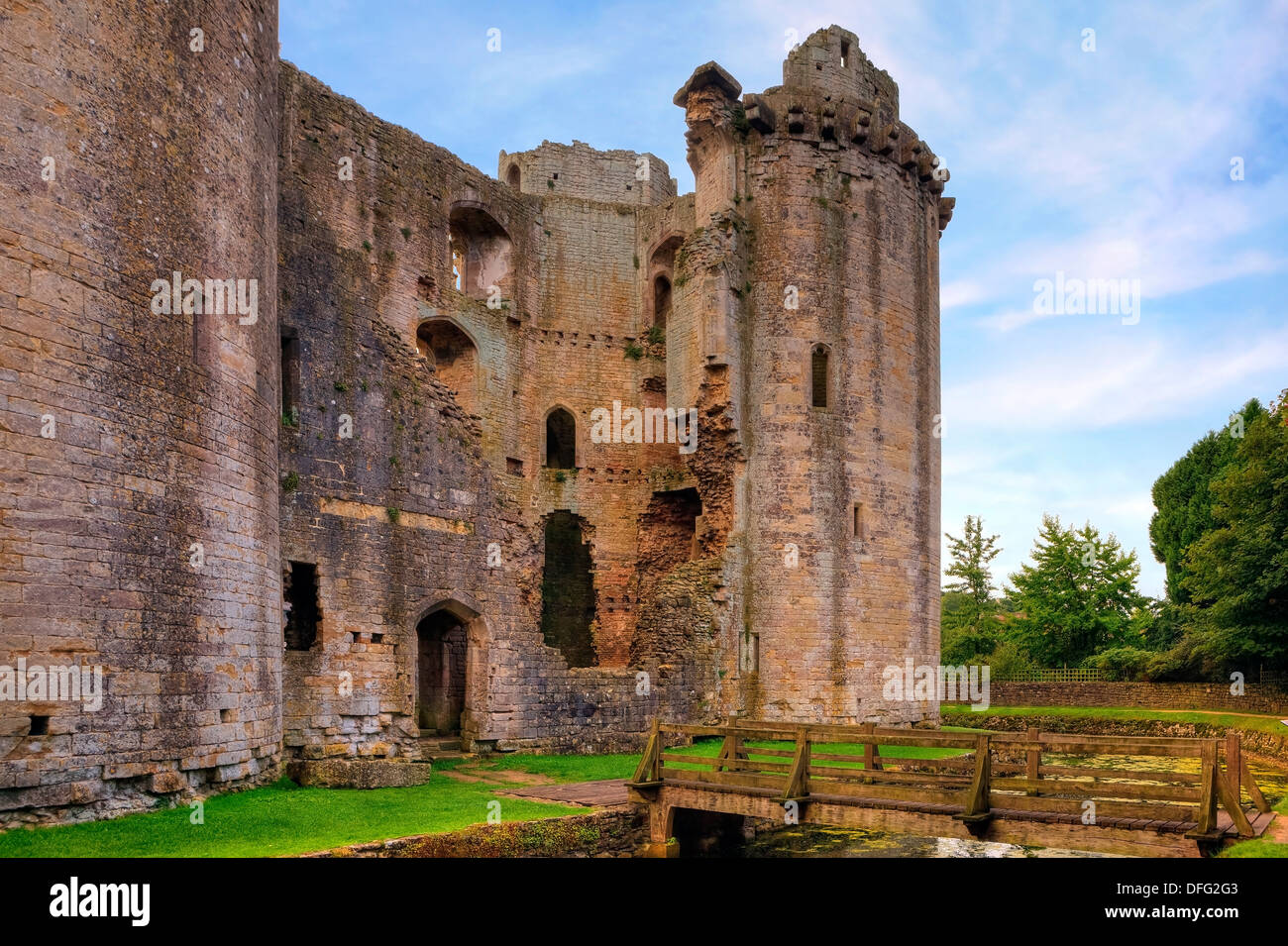 Nunney Castle, Somerset, England, United Kingdom Stock Photo