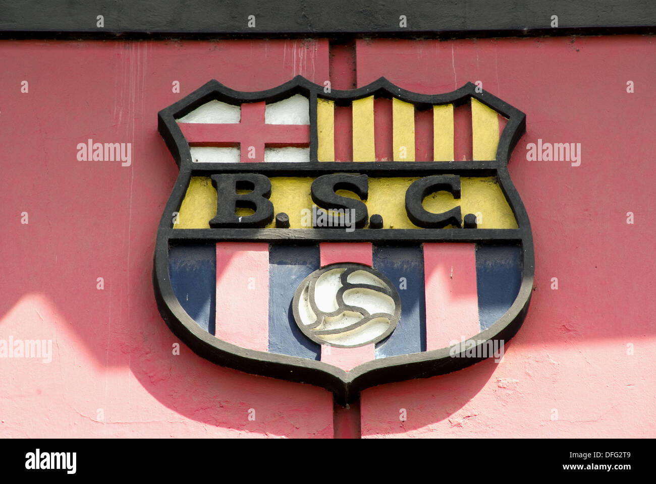 Ecuador Guayaquil City Shield Of Barcelona Sporting Club Football Stock Photo Alamy