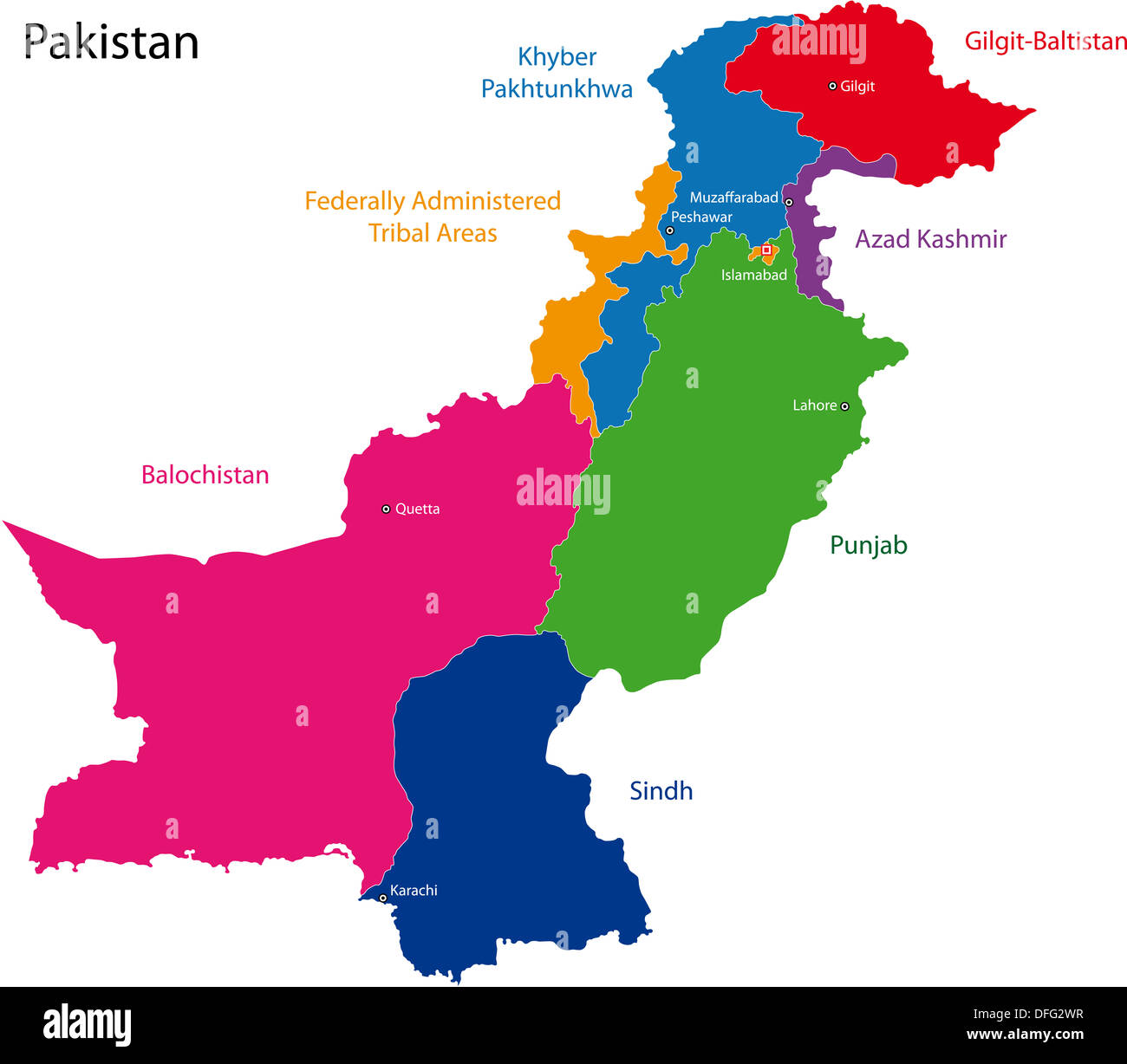 Pakistan map hires stock photography and images Alamy