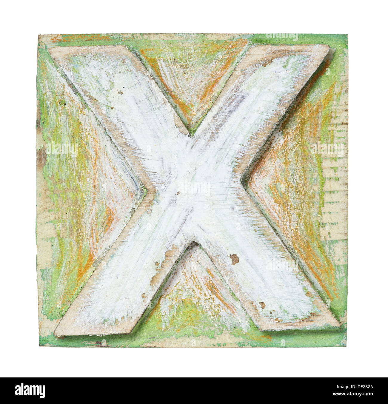 Wooden alphabet block, letter X Stock Photo Alamy