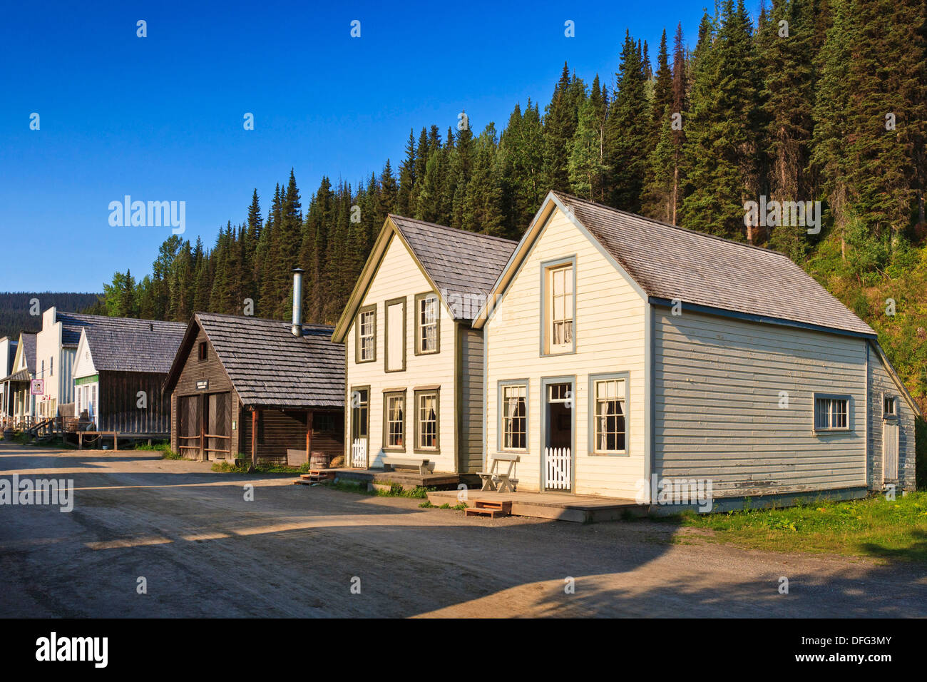 Buildings on main street in the historic village of Barkerville