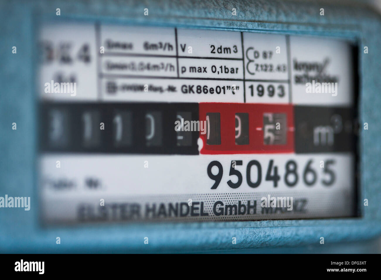 Close up of a gas meter Stock Photo Alamy