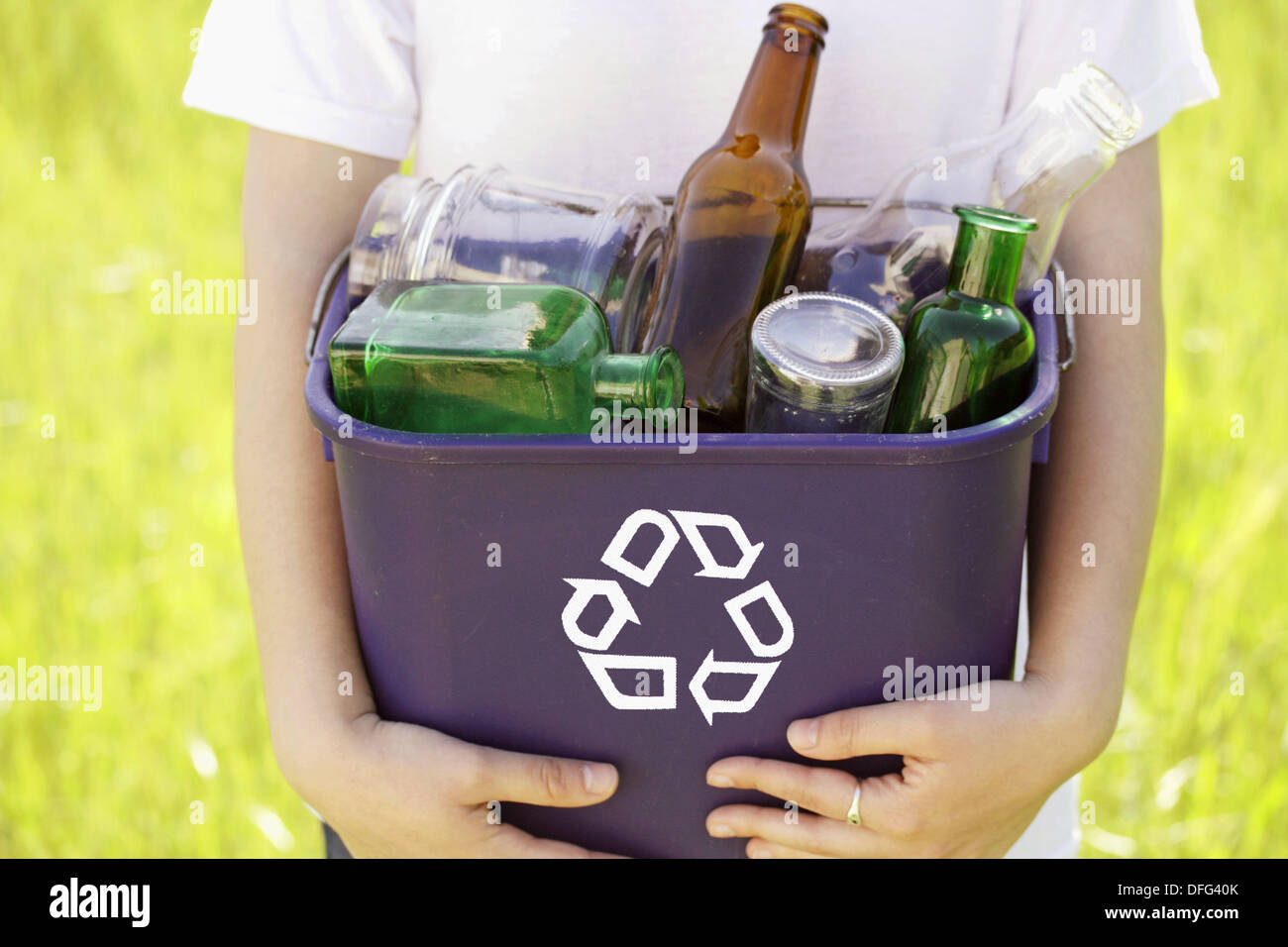 Recycling glass bottles Stock Photo Alamy
