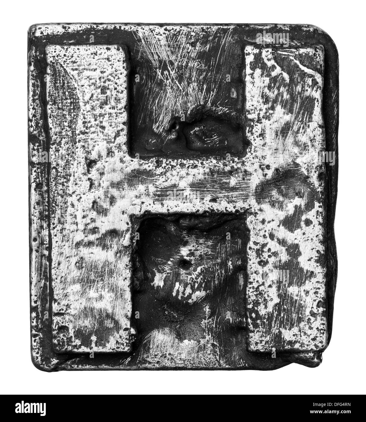 Metal alloy alphabet letter H Stock Photo Alamy