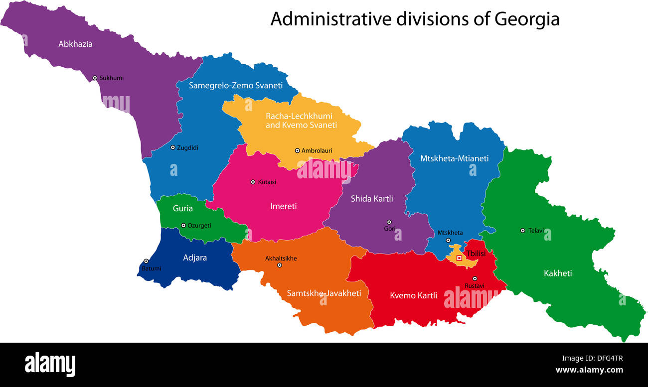 Georgia map Stock Photo