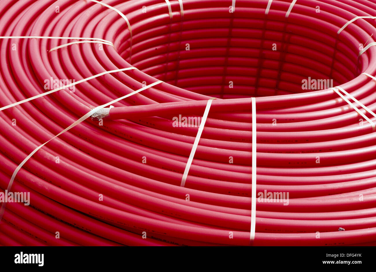 Fiber optics, plastic tubes Stock Photo Alamy