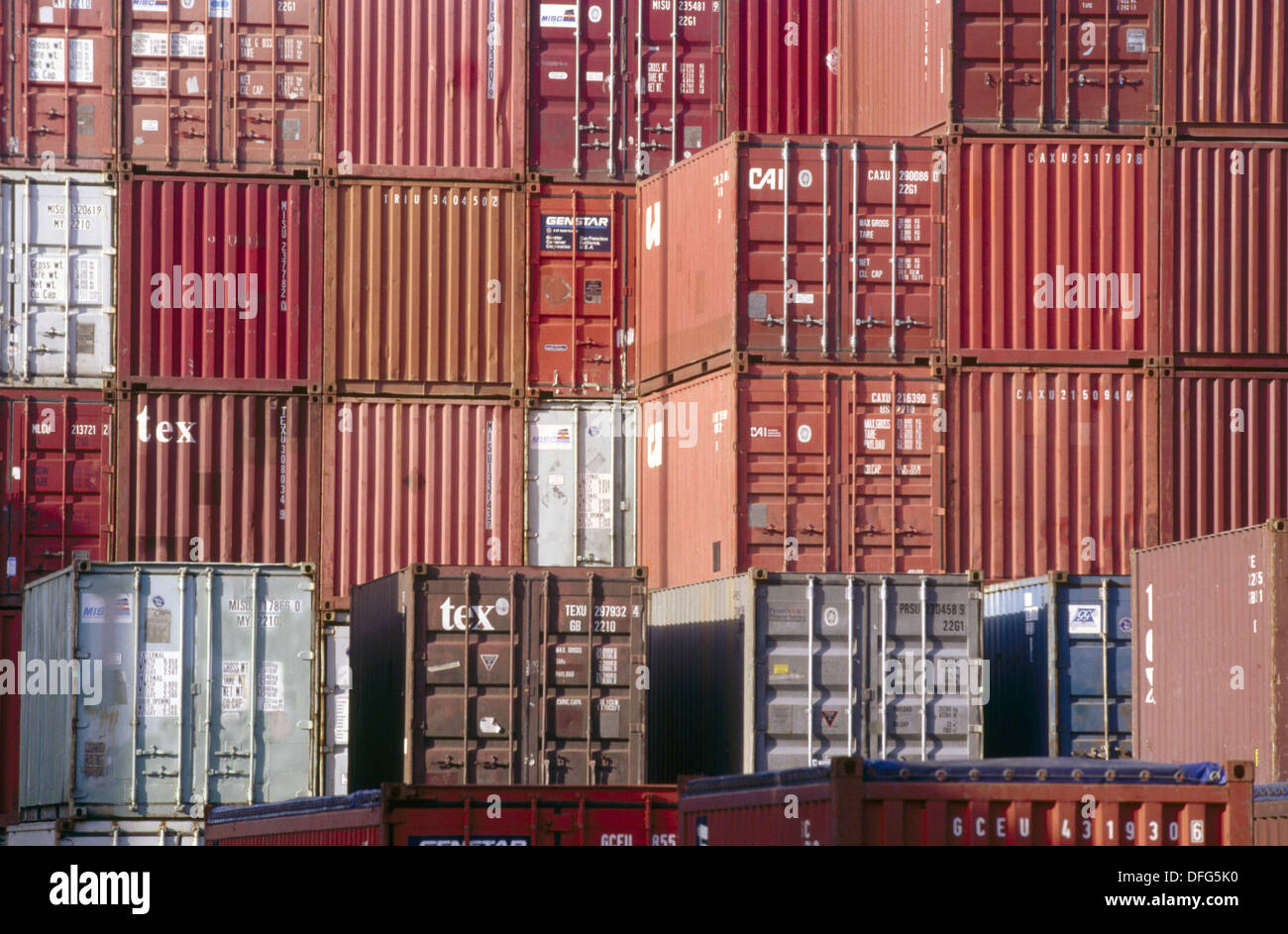 Cargo containers. Port of Bilbao. Spain Stock Photo Alamy