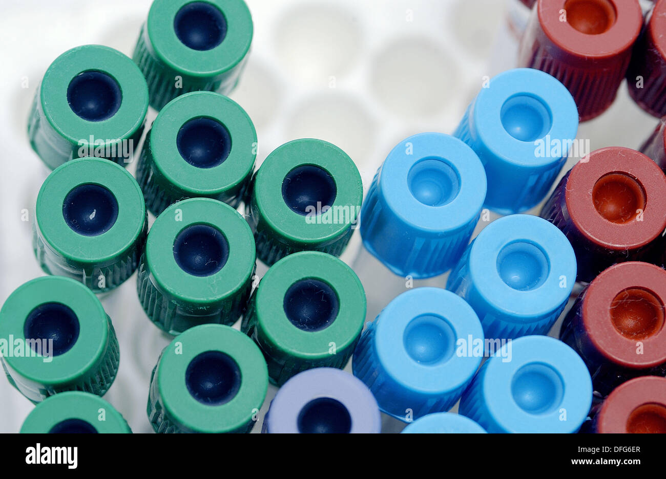 Blood sample tubes at laboratory of hospital Stock Photo Alamy