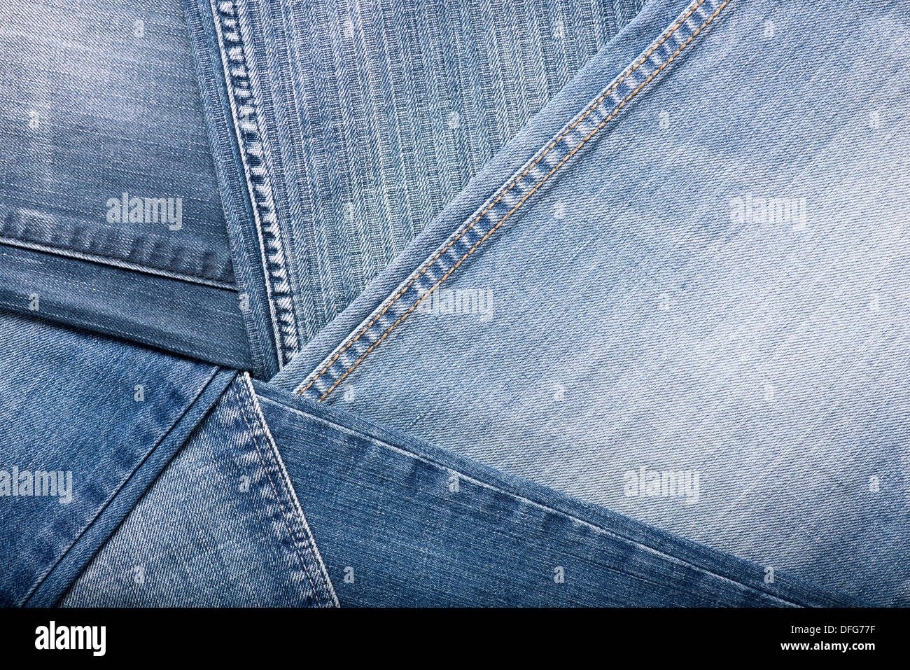 Blue denim jeans texture, background Stock Photo