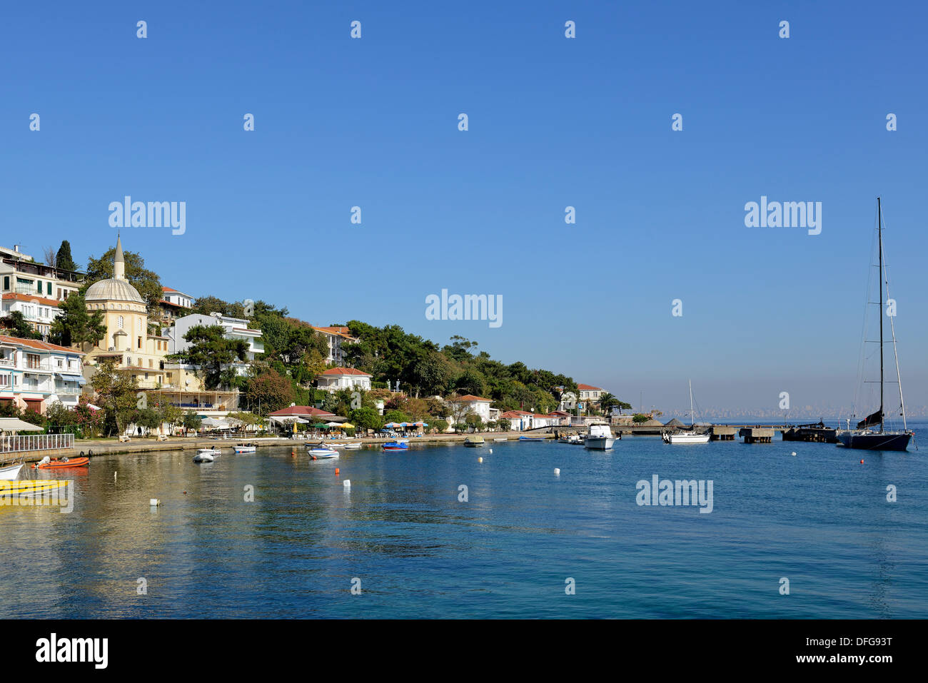 Burgazada or Burgaz Island, Sea of Marmara, Burgazada, Prince Islands, Istanbul, Asian side, Istanbul Province, Turkey Stock Photo