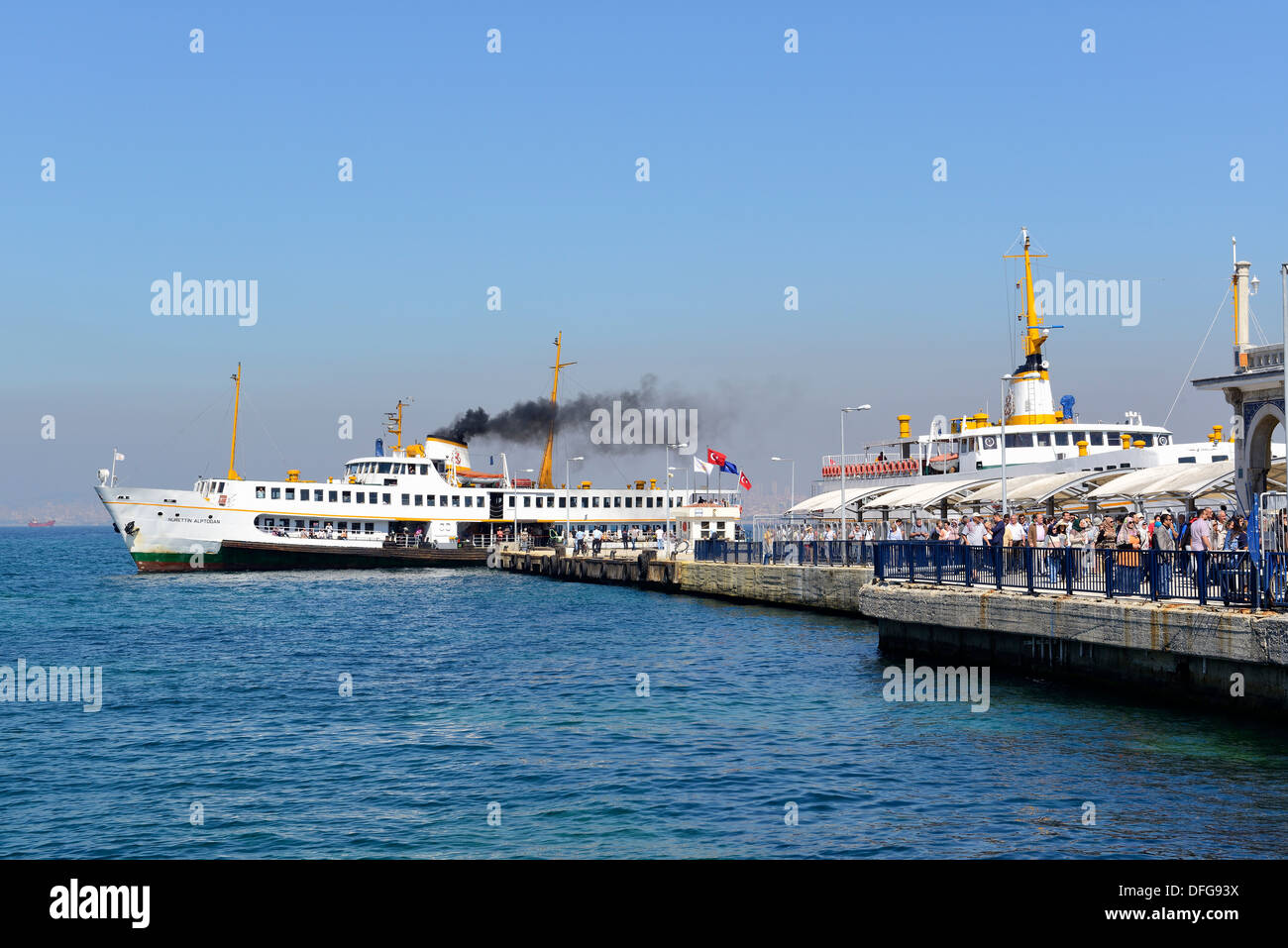 Port of Bueyuekada, Sea of Marmara, Büyükada, Prince Islands, Istanbul, Asian side, Istanbul Province, Turkey Stock Photo