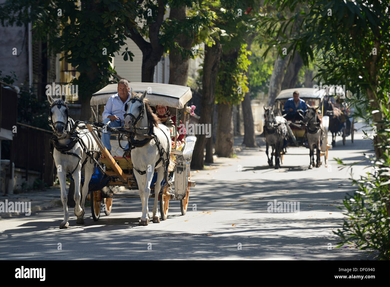 Horsedrawn carriages, Büyükada, Prince Islands, Istanbul, Asian side