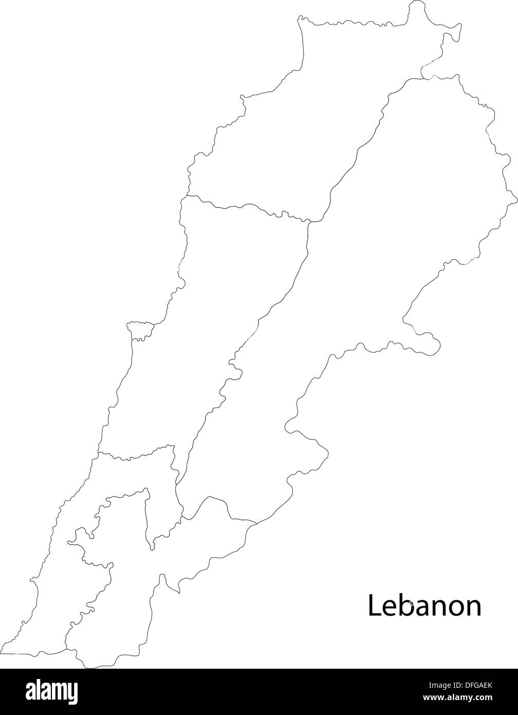 Lebanon map Black and White Stock Photos & Images Alamy