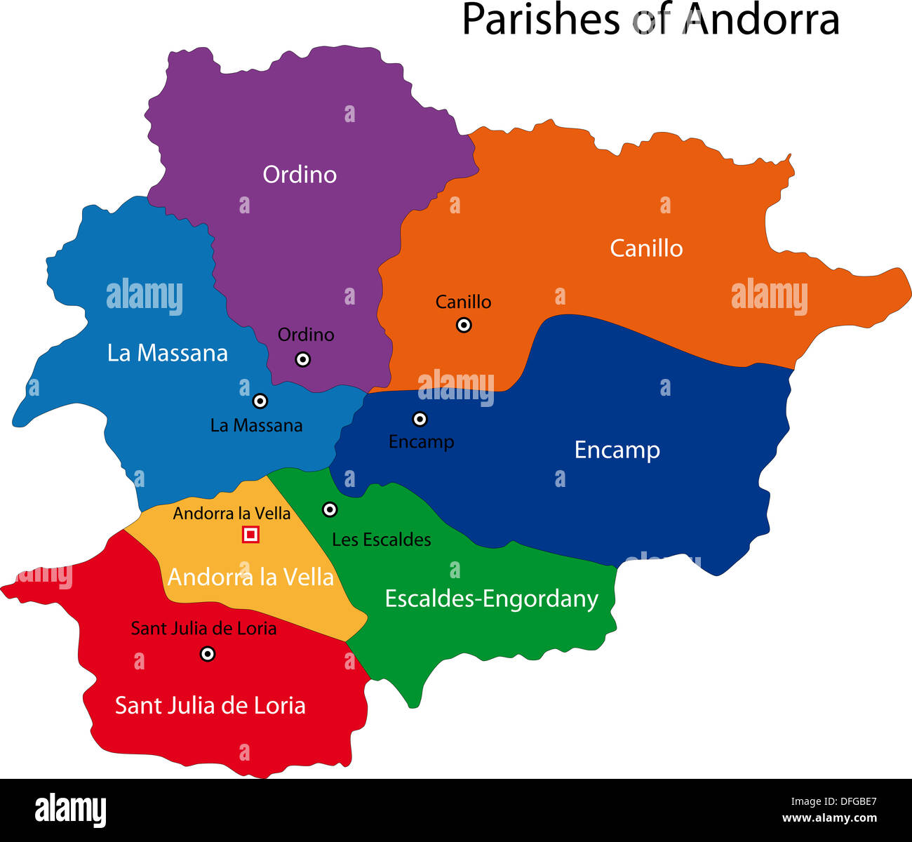 Andorra map Stock Photo