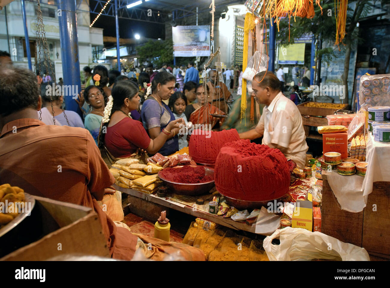 A shop selling puja items near the Kapaleeswara temple in Mylapore