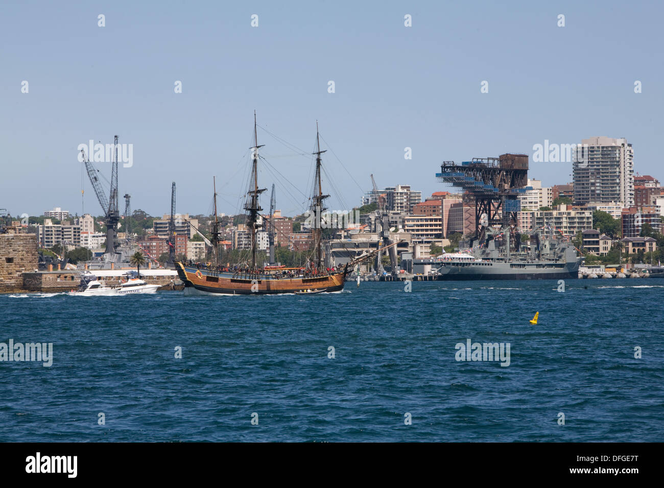 Sydney Harbour, Australia . 04th Oct, 2013. Warships And Tall Ships In ...