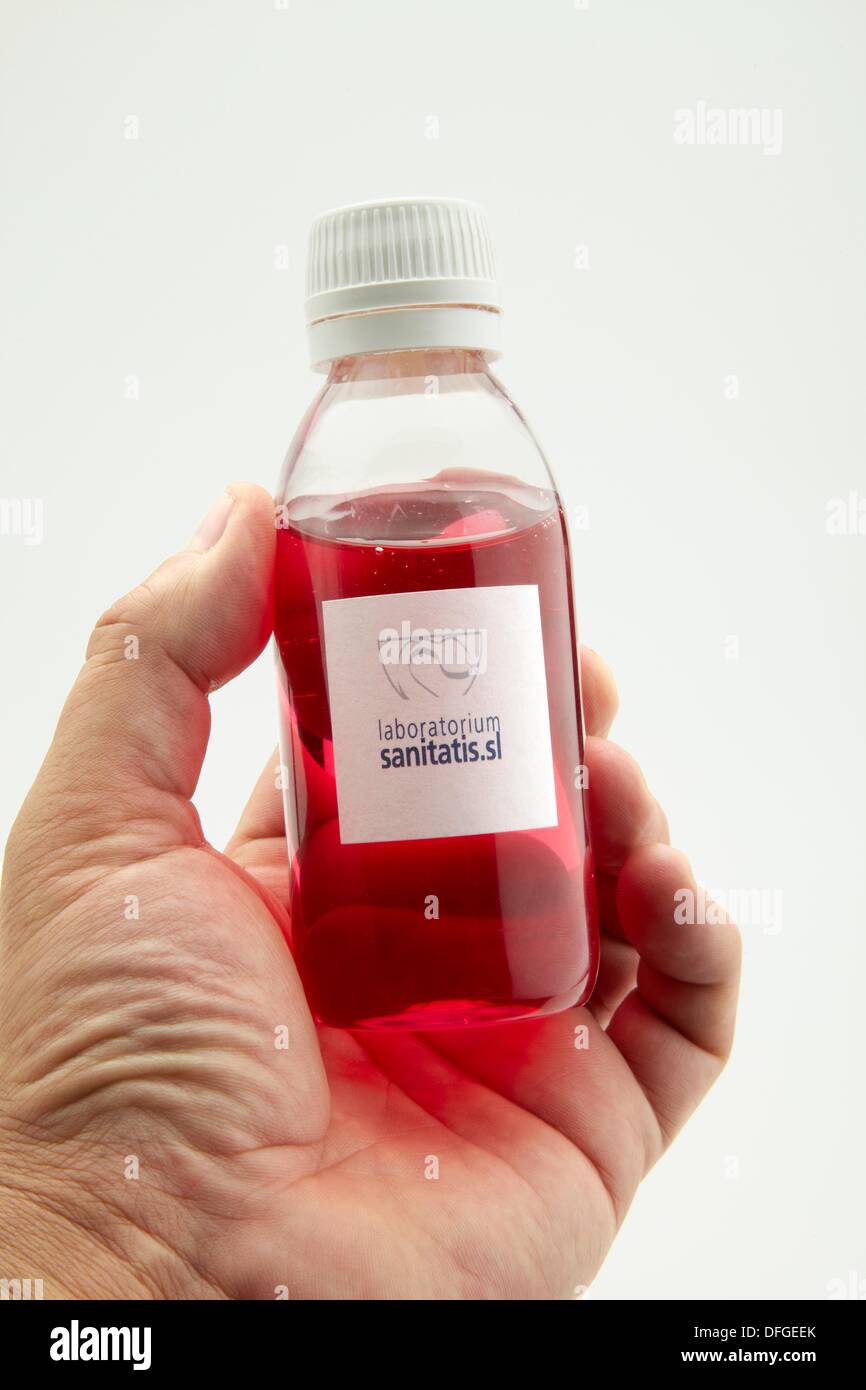 Sample of a syrup, Generic drugs, Pharmaceutical plant, Drug