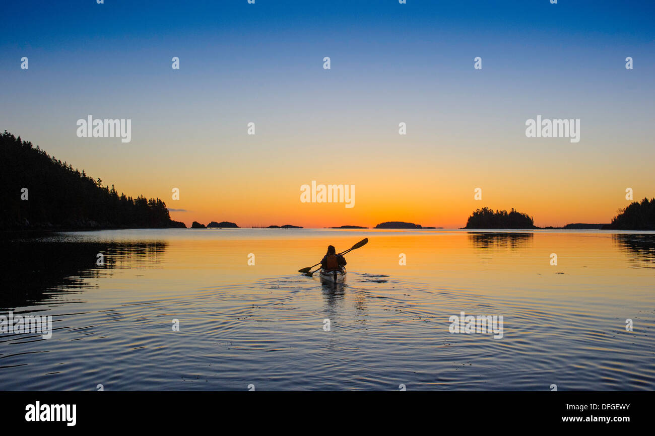 Kayaking Bay of Fundy Stock Photo