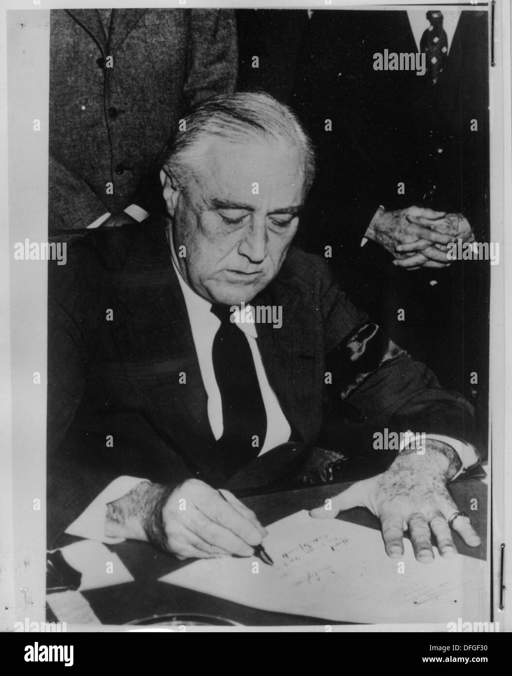 Franklin roosevelt white house Black and White Stock Photos & Images ...