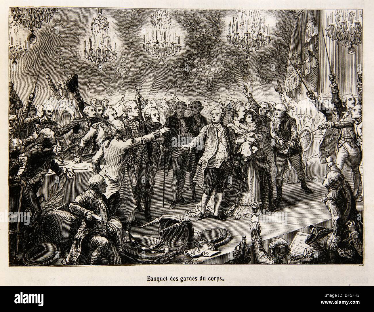 Garde du Corps banquet (18th century), French Revolution, France Stock  Photo - Alamy