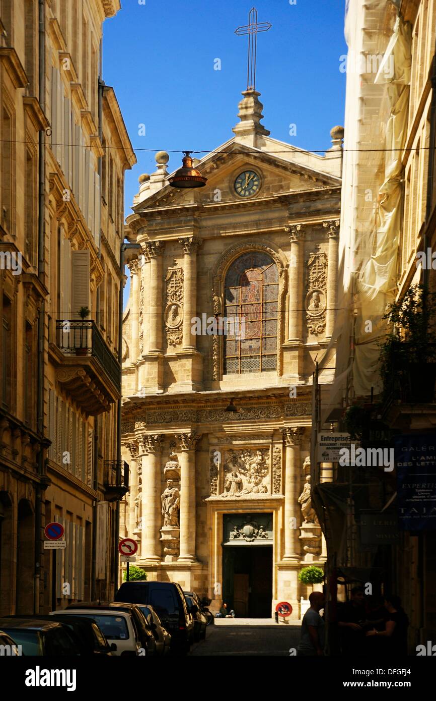 Notre Dame church formerly Saint-Dominic built in Baroque style at the end of 17th century, located in the place of the Rosary Stock Photo