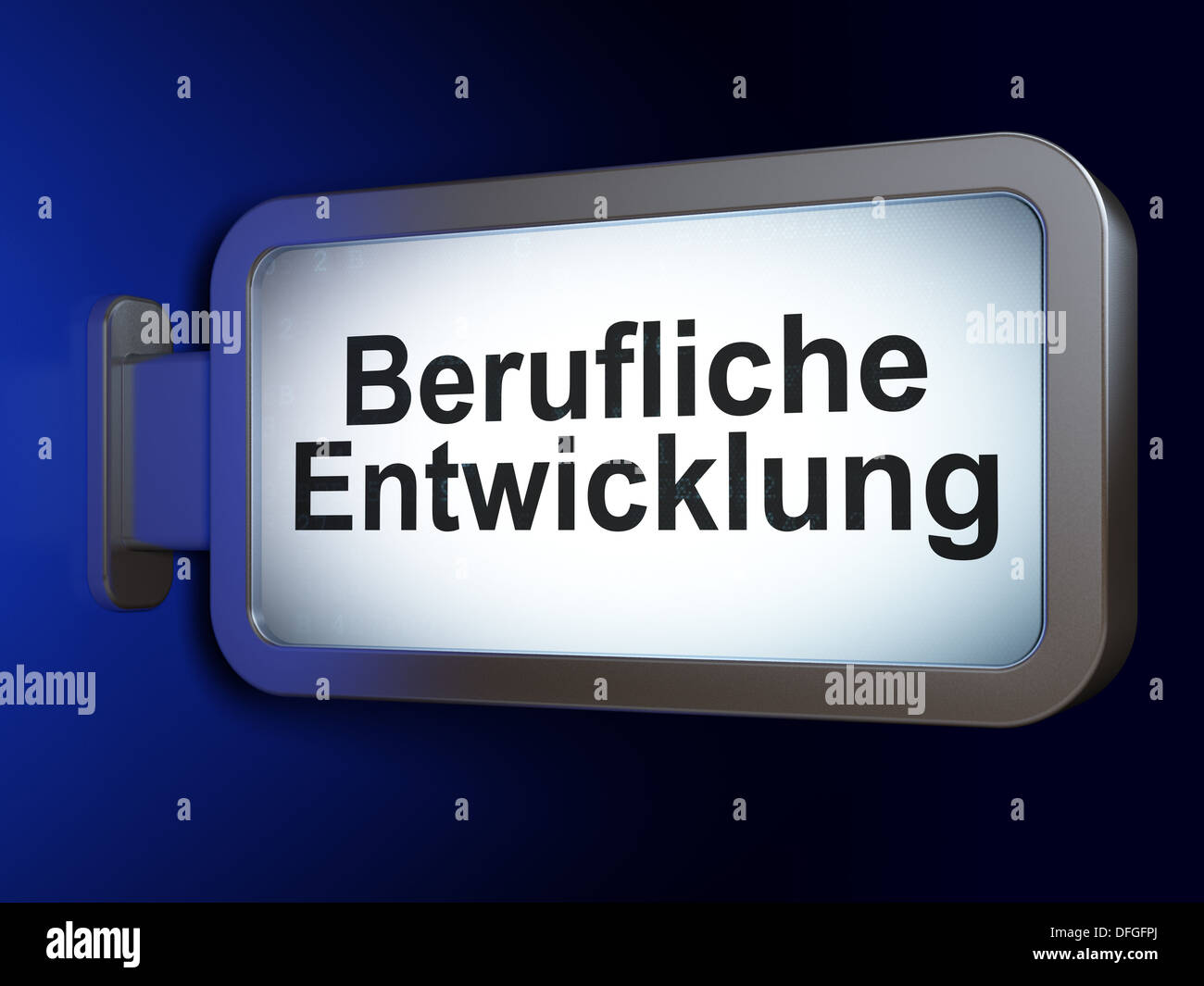 Education concept: Berufliche Entwicklung(german) on billboard b Stock Photo