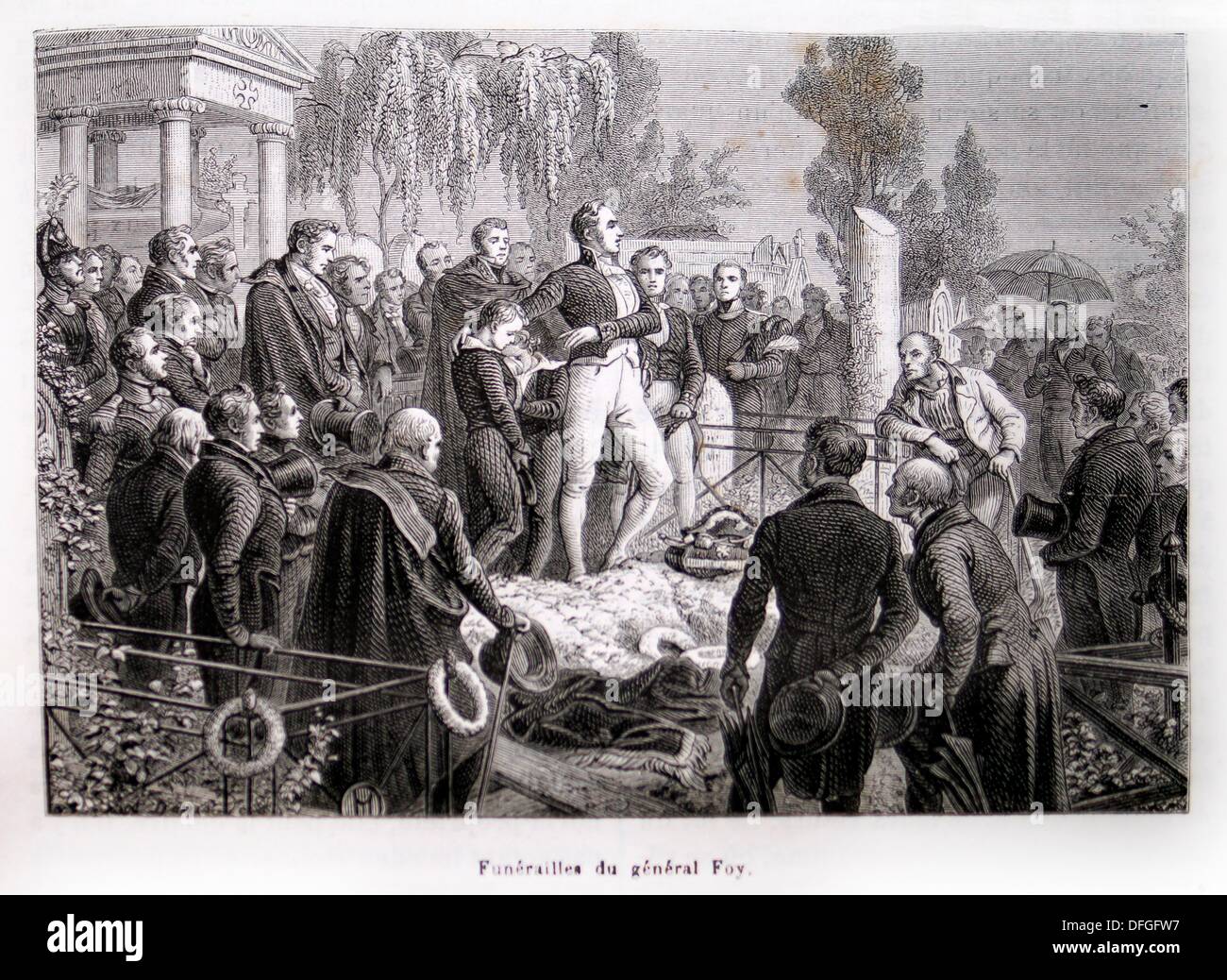 France, History, 19th Century Funeral of General Foy Stock Photo Alamy