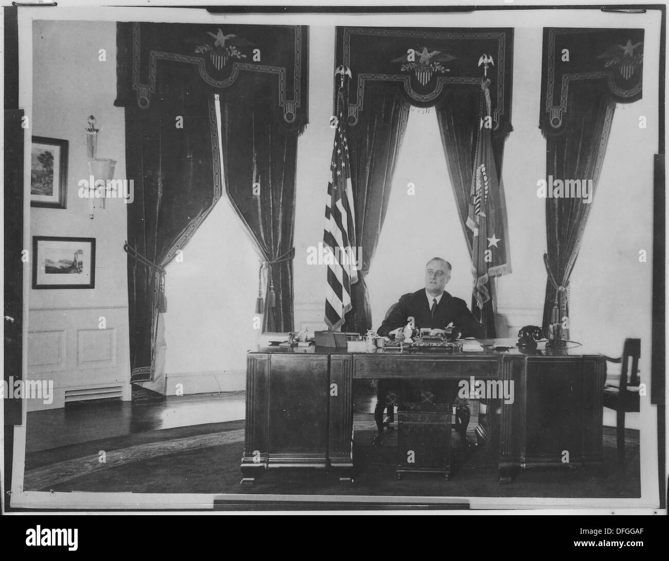 The oval office roosevelt Black and White Stock Photos & Images Alamy
