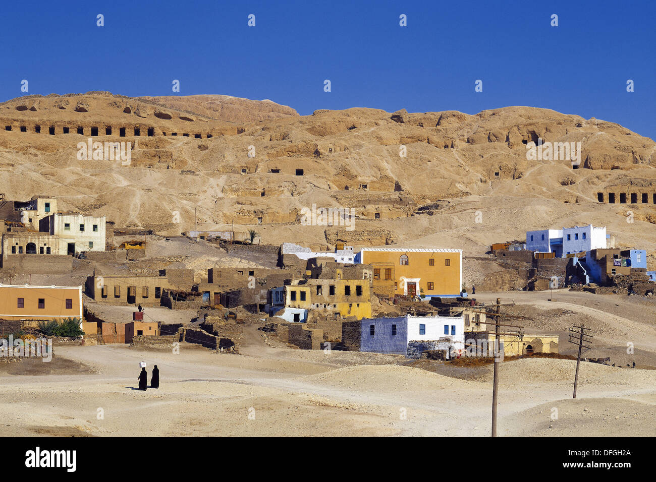Nobles Valley. Abd al-Qurnah village. Egypt Stock Photo