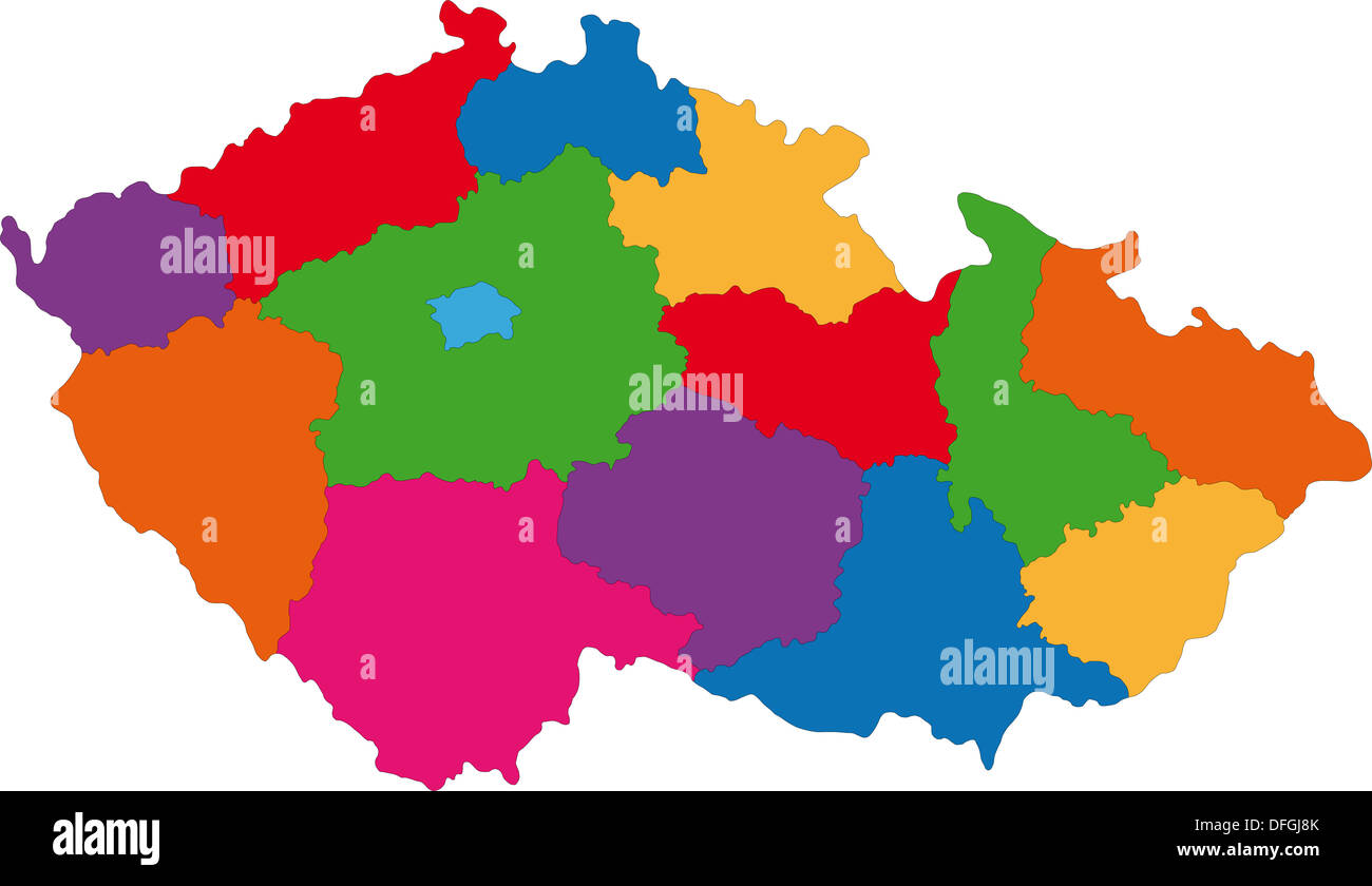 Czech Republic map Stock Photo