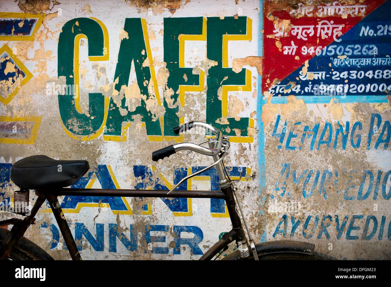 bicycle, Coffee advertising Stock Photo Alamy