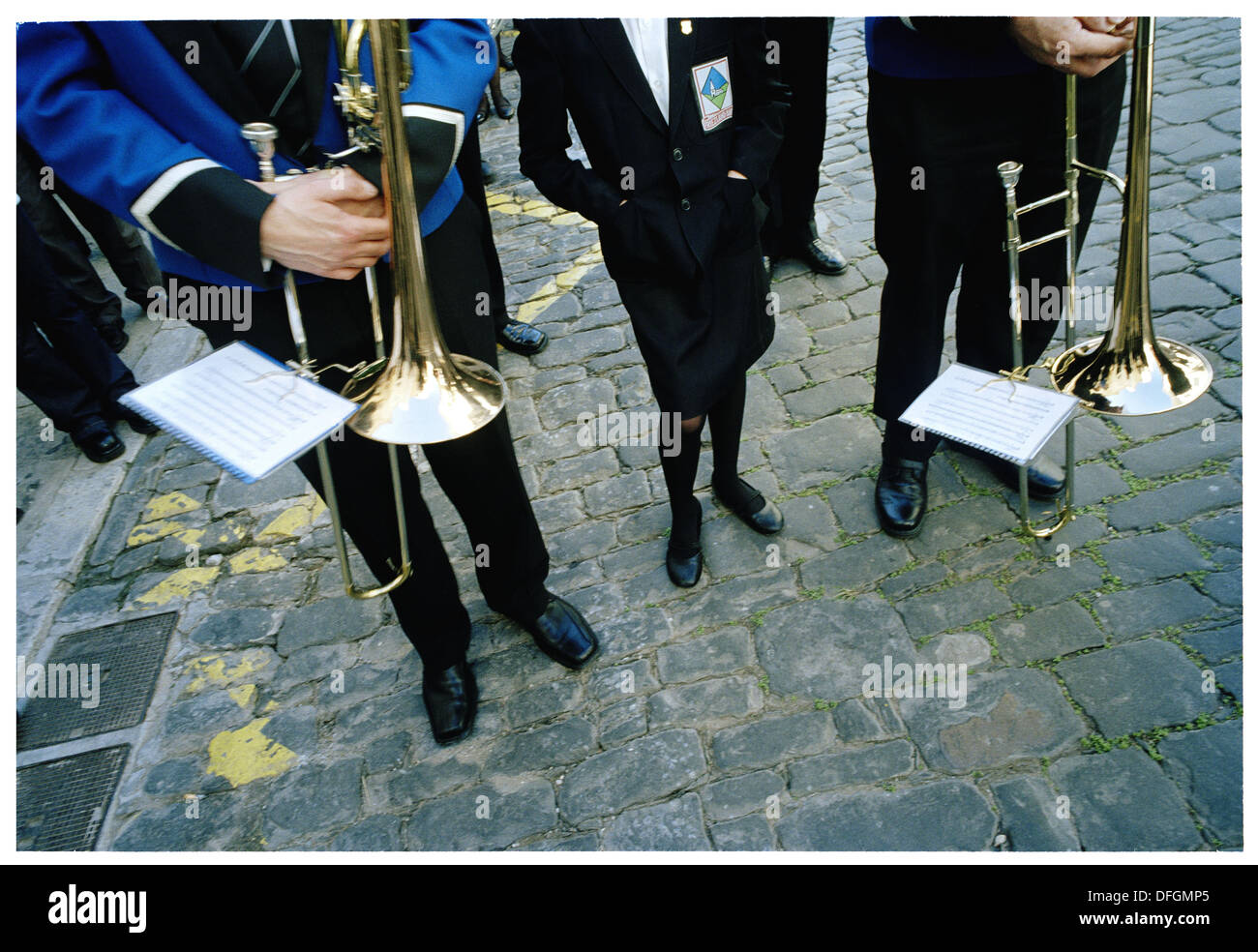 Trombone brass costume musician hires stock photography and images Alamy