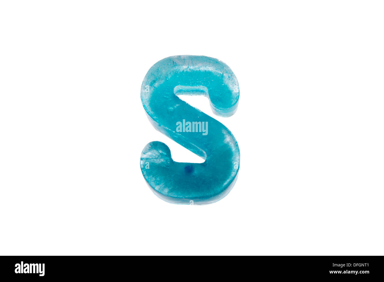 S, letter s made from blue ice Stock Photo - Alamy