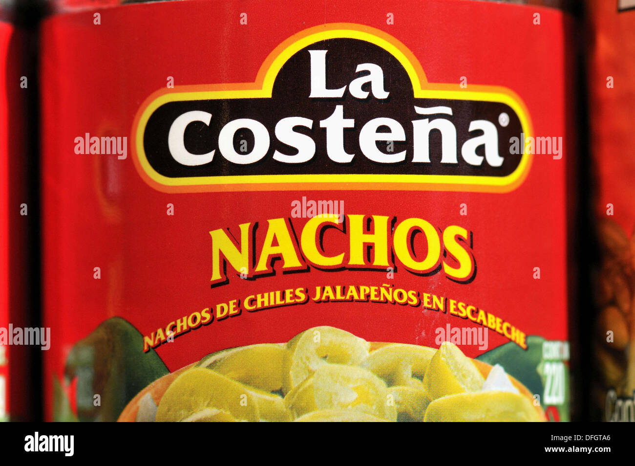 Nachos, canned food Stock Photo Alamy