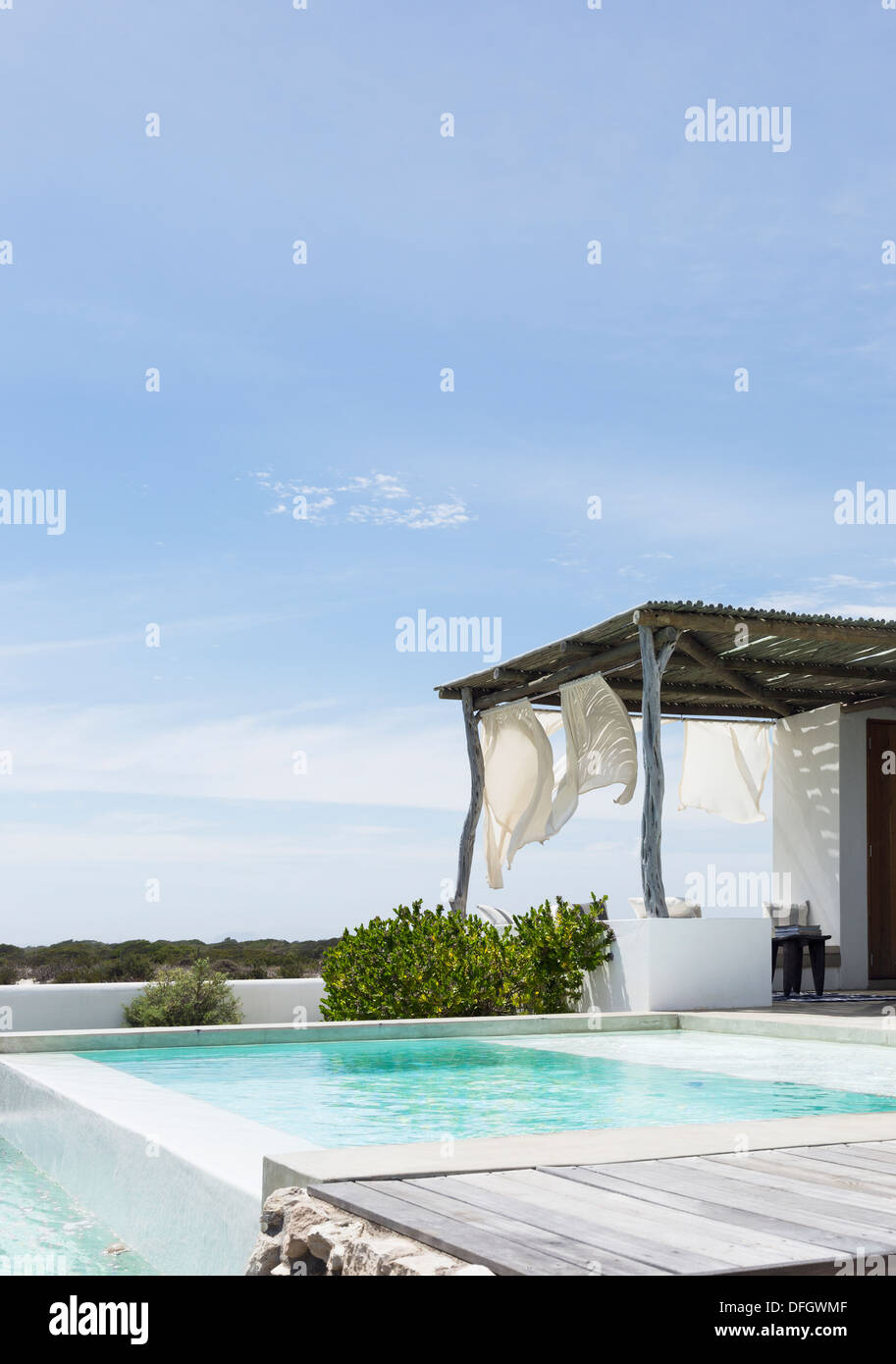 Luxury swimming pool Stock Photo