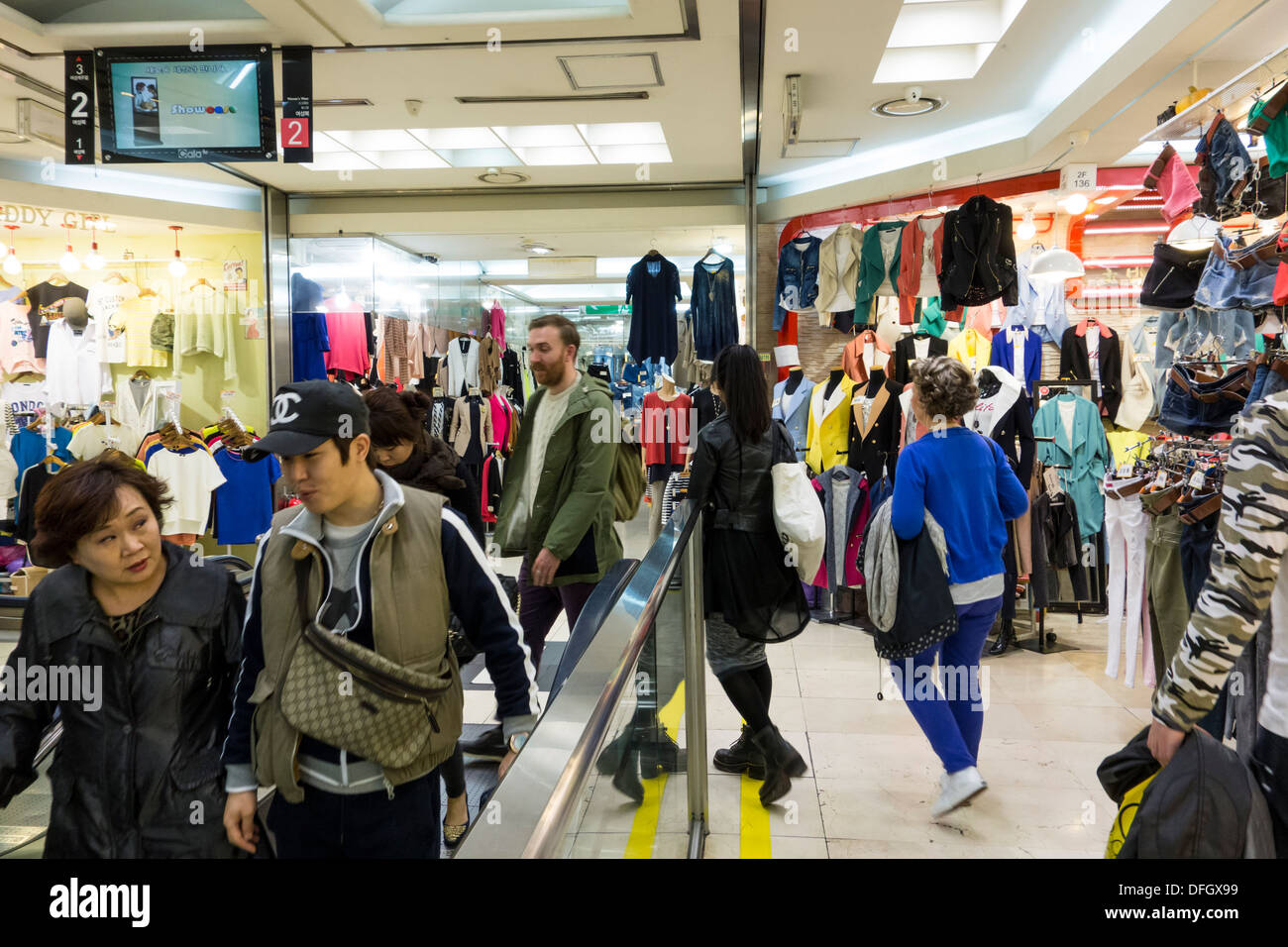 Interior of Hello APM Shopping Mall, Dongdaemun District, Seoul, Korea ...