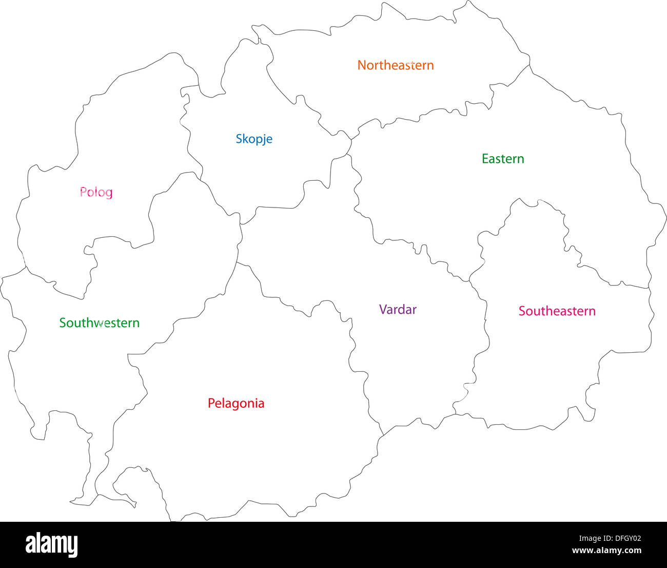 Outline Macedonia map Stock Photo Alamy