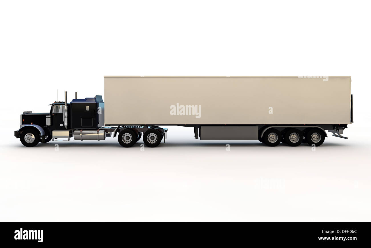 truck isolated on white background Stock Photo - Alamy