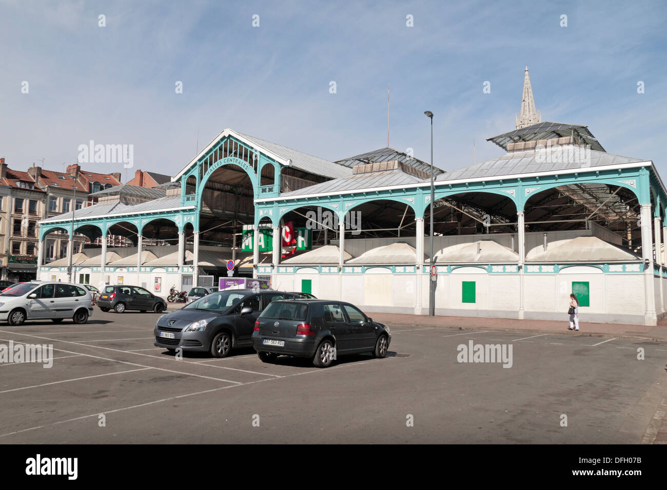 The Match Supermarket on rue Solférino housed in an old covered market, Lille, Nord-Pas-de-Calais, Nord, France. Stock Photo