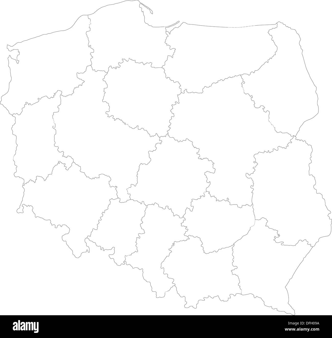 Poland polish country map outline hires stock photography and images