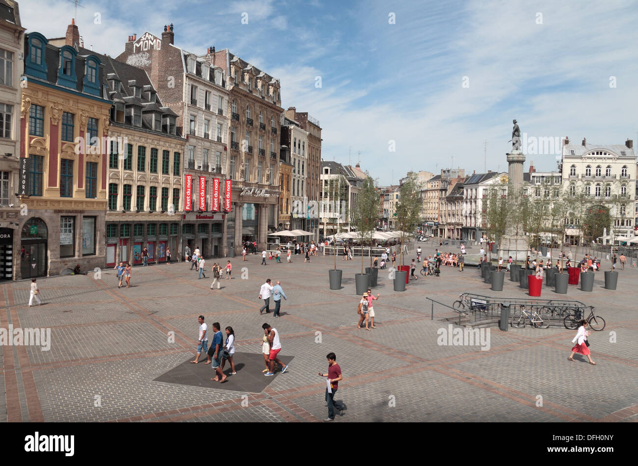 General view of historic buildings in Place du Général de Gaulle (Grand
