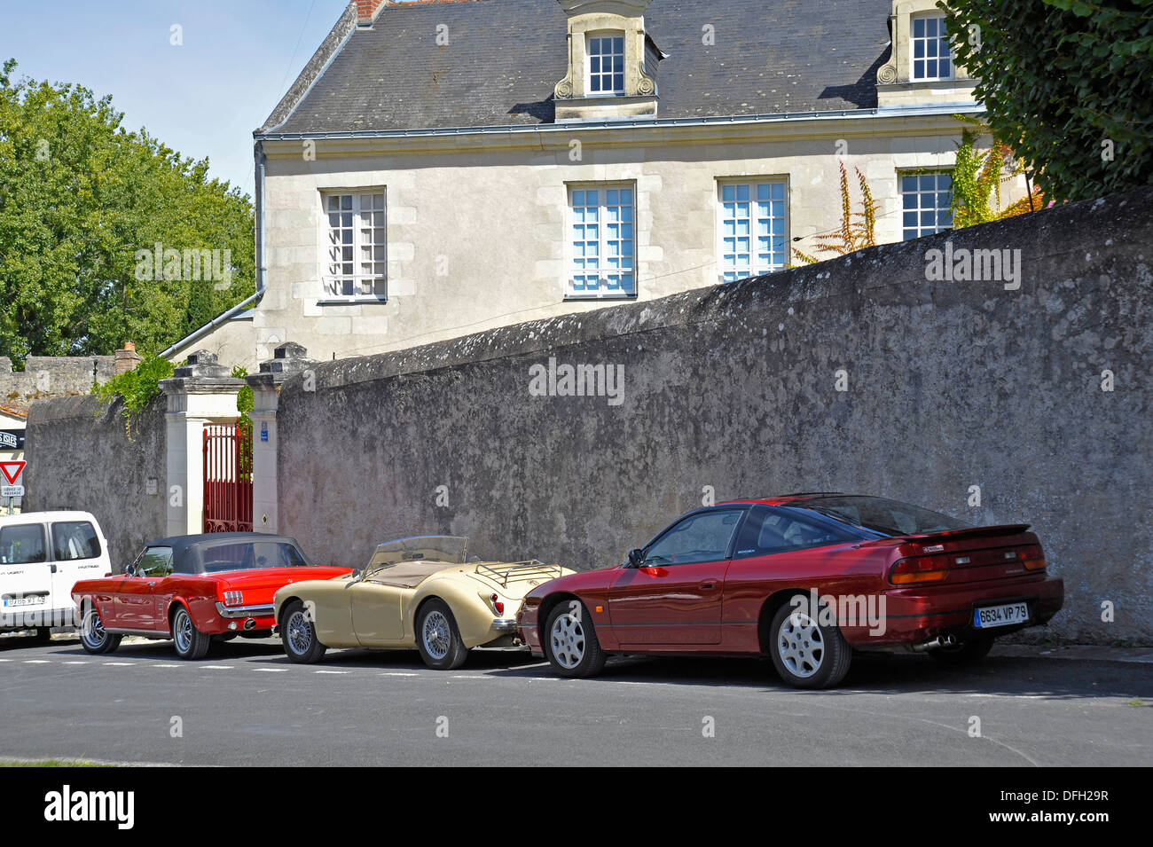 Ford mustang,MG1600,Nissan 200sx s13. Stock Photo