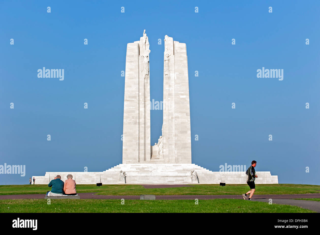 Canadian National Vimy Memorial, First World War One monument remembering Battle of Vimy Ridge in Givenchy-en-Gohelle, France Stock Photo