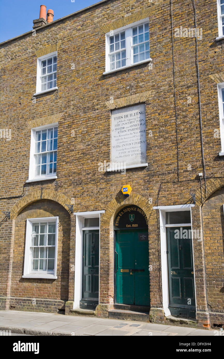 Eton Ex Service Mens club. High Street. Eton. Berkshire. England. UK. Stock Photo