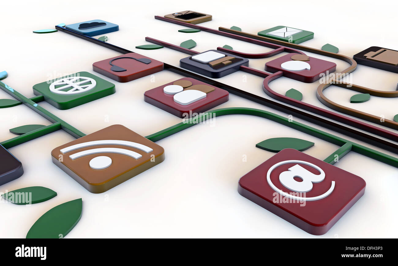 web icons isolated on white background Stock Photo - Alamy