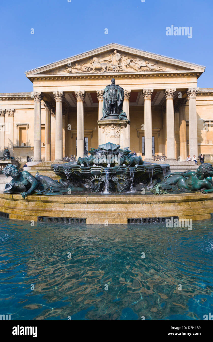 The Victoria Rooms, Vic Rooms, with a memorial statue of Edward VII ...