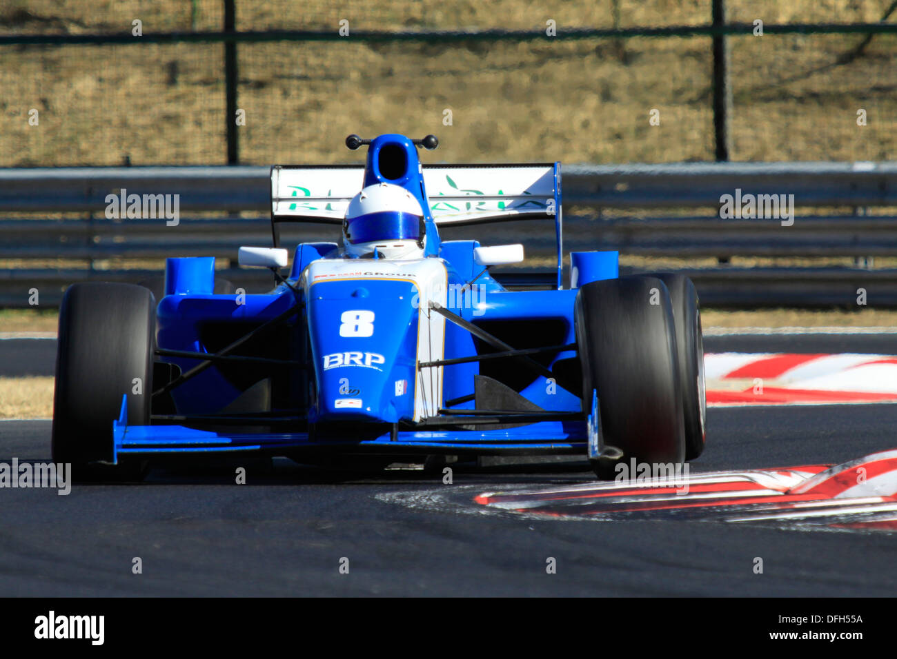 Formula 2 driver Plamen Kralev representing Bulgaria on Hungaroring in Hungary on 8th September 2012 Stock Photo