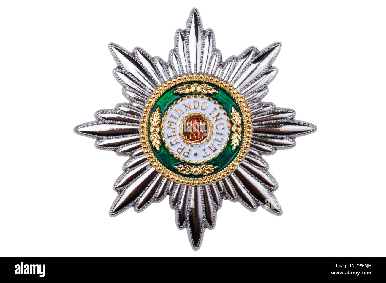 awards of the Russian Empire Star of the Order of St. Stanislaus Stock Photo